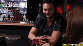 Exotic Aaliyah Hadid fucks in a bar