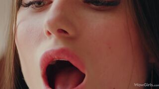 Very hot girl Stefany Kyler sucking her boyfriend's cock