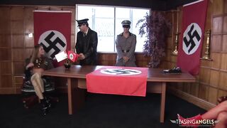 Two Nazi girls having fun with hard cocks together