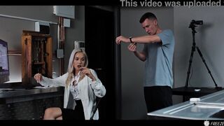 Beautiful Blonde Doctor Gets Used and Begs For Cock - Freeze Time Stop Sex Creampie