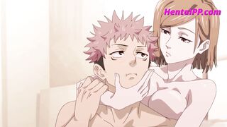 Cute Busty Girl Undress In Front Of Stepbrother ( JJK2 Parody Full Version ) - HENTAI