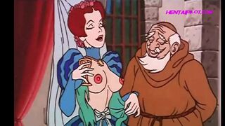 Little Red Riding Hood - Queens Castle Gangbang Scene - Vintage Cartoon Porn