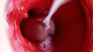 CAMERA INSIDE PUSSY: POWERFULL CUM IN PUSSY! BEST Internal ASMR in 4K MORE SPERM