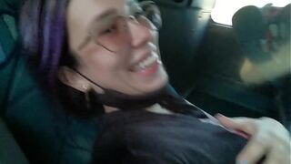 Blowjob and fucking with creampie in public service bus - BlakeProductions