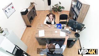 VIP4K. Slutty teen Una Fairy knows she's a bad girl and got spanked by a loan manager