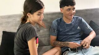 Playing at home with my stepsister ends up in a fuck