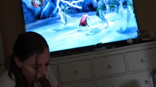 Yogabella - Mommy pleasures while son plays