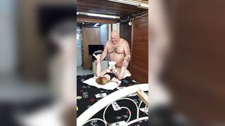 The young girl waited until everyone was asleep so she could go to the old man's room in the middle of the night.